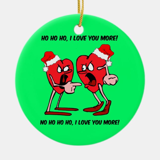 Liebhaber Weihnachten Keramik Ornament (Vorne)