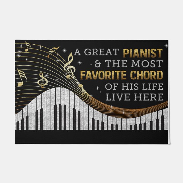 Lieblich Ein großer Pianist Doormat, Piano Spieler Fußmatte (Vorderseite)
