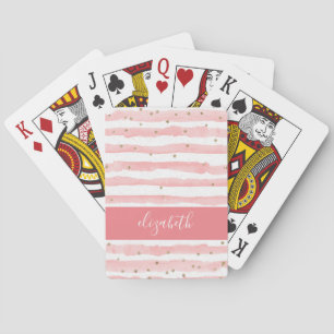 Lieblich Girl Pink Spielkarten mit Namen