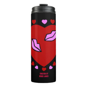 Lieblich Herz Kisses Thermal Tumbler Thermosbecher