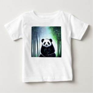Lieblich, kuddelig Panda Bärenkuppe Baby T-shirt