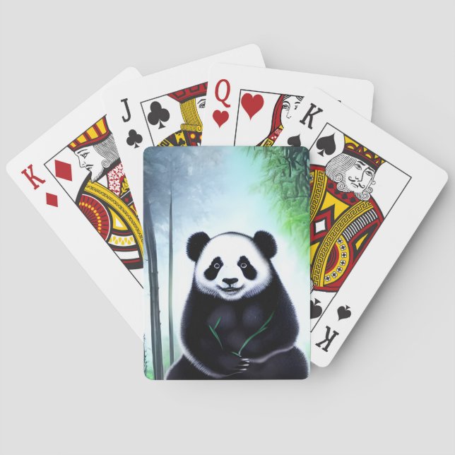 Lieblich, kuddelig Panda Bärenkuppe Spielkarten (Rückseite)