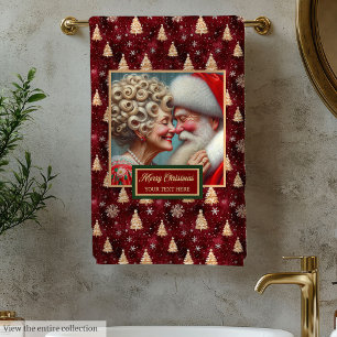 Lieblich Mr. und Mrs. Claus Vintag Badetuch Badhandtuch Set