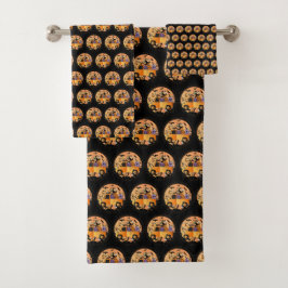 Lieblich Pumpkin Halloween Badhandtuch Set