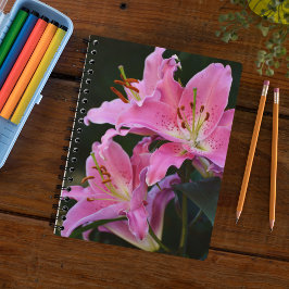 Lieblich rosa Lily bluboms floral Notizbuch
