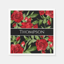 Lieblich rot und schwarz serviette