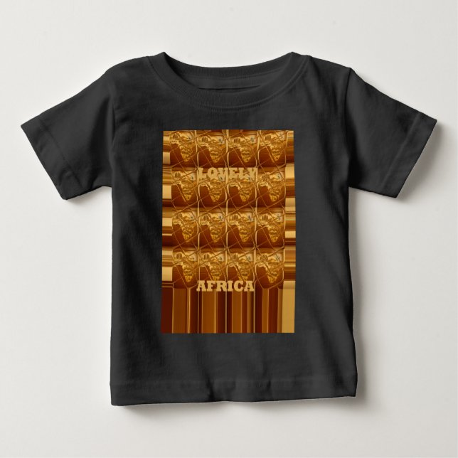 Liebliche Africa Maps entwirft Goldene Farben.pn Baby T-shirt (Vorderseite)