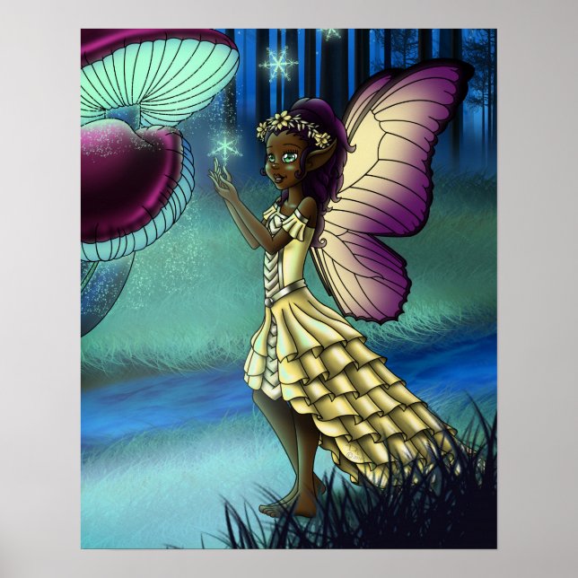 Liebliche Afrikanisch-Amerikanische Fairy Poster (Vorne)