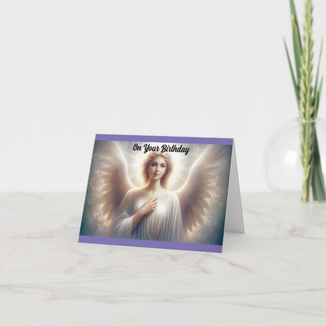 Liebliche Angel Birthday Grußkarte Karte (Vorderseite)