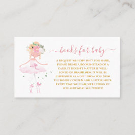 Liebliche Ballerina Stanind Bücher für Babykarte Visitenkarte