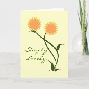 Liebliche Blüten Grußkarte, Orange Karte