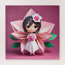 Liebliche Braut in Origami