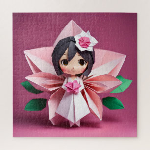 Liebliche Braut in Origami