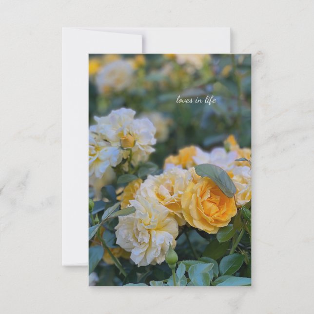 Liebliche Bunches der Gelben Rosen Mitteilungskarte (Vorderseite)