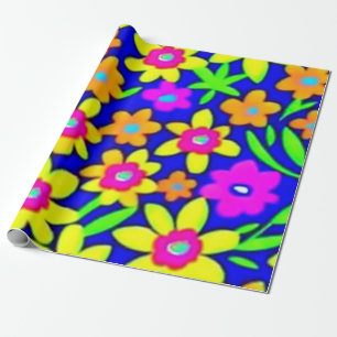 Liebliche bunte Blume Umschlagpapier Geschenkpapier