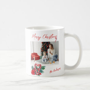 Liebliche Candy Canes Foto der Weihnachtsfamilie Kaffeetasse