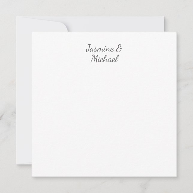 Liebliche Chic Calligraphy Couple Names Wedding Ca (Vorderseite)