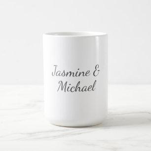 Liebliche Chic Calligraphy Couple Names Wedding Kaffeetasse