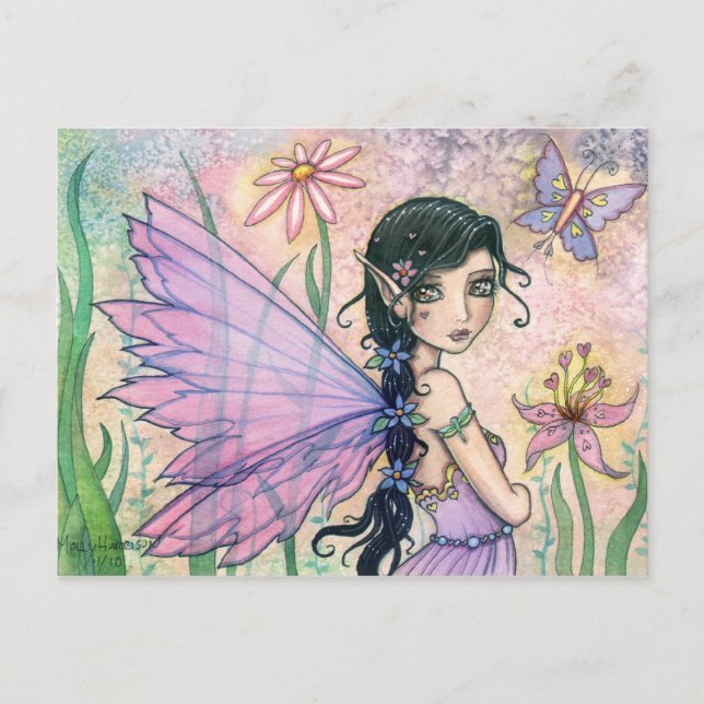 Liebliche Fairy Butterfly Postcard von Molly Harri Postkarte (Vorderseite)