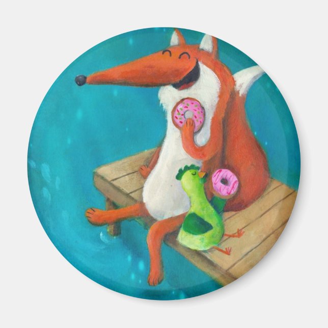 Liebliche Fox- und Hühnerfresser Magnet (Vorne)