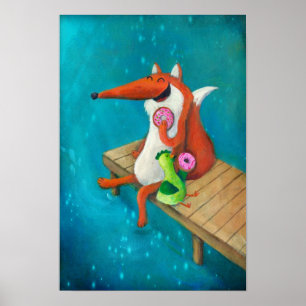 Liebliche Fox- und Hühnerfresser Poster