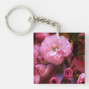 Liebliche Frühlingserreger Rosa Kirschblüten Schlüsselanhänger