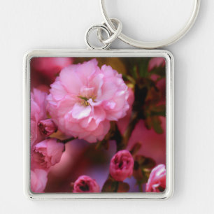Liebliche Frühlingserreger Rosa Kirschblüten Schlüsselanhänger