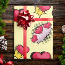 Liebliche Geschenke aus dem Comic in Rot und Schwa