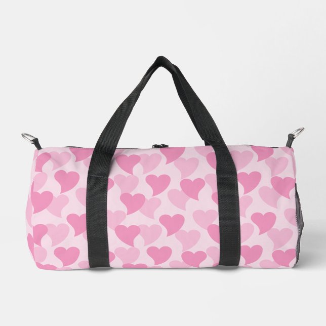 Liebliche Herzen Nahtloses Muster Duffle Bag (Vorderseite)