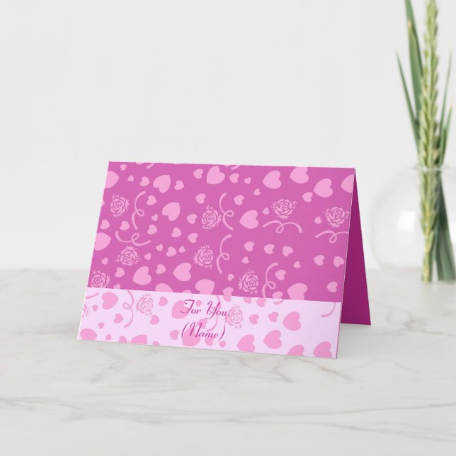 Liebliche Herzkarte Feiertagskarte (Vorderseite)