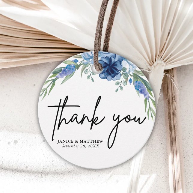 Liebliche Hochzeit mit Blauer Flora Geschenkanhänger (Von Creator hochgeladen)