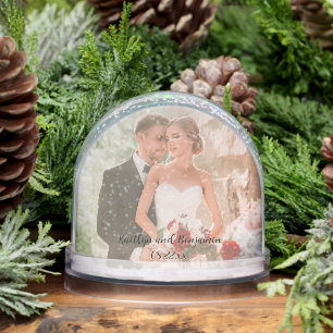 Liebliche Hochzeiten und Fotos Schneekugeln