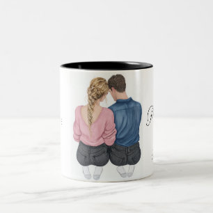 Liebliche Hochzeitspaare Mug Zweifarbige Tasse