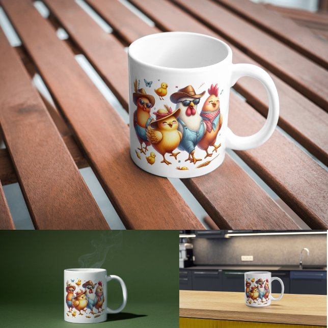 Liebliche Hühner für ihren Hühnerliebhaber Kaffeetasse (Von Creator hochgeladen)
