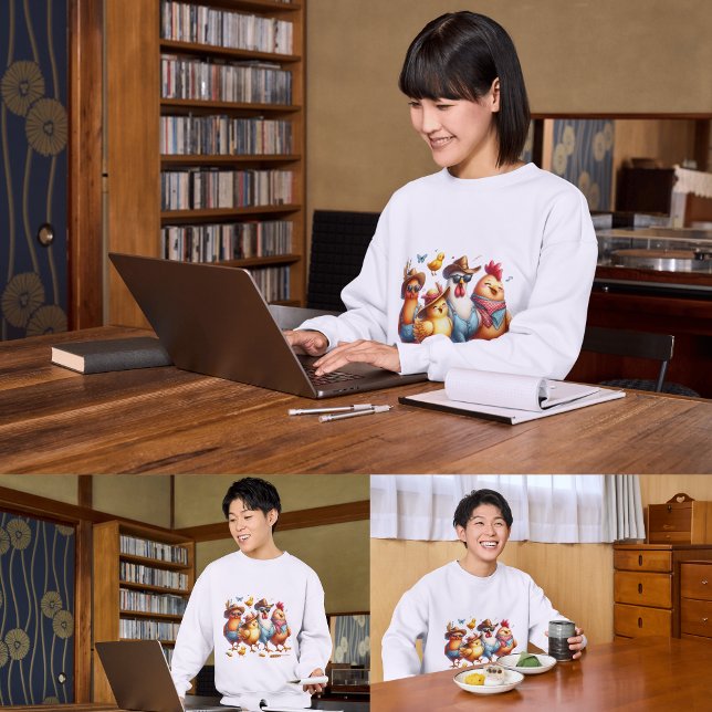 Liebliche Hühner für ihren Hühnerliebhaber Sweatshirt (Von Creator hochgeladen)