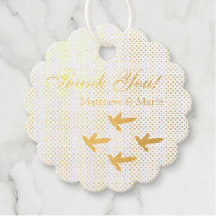 Liebliche Hummingbirds Wedding Danke Geschenkanhänger
