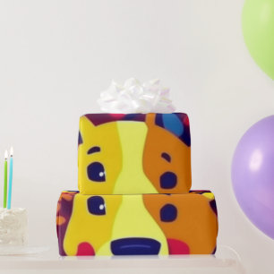 Liebliche Hunde bunte Hunde Haustiere Schwänze Pap Geschenkpapier