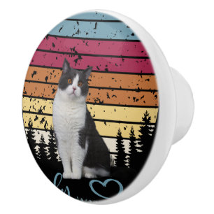 Liebliche Katze Keramikknauf