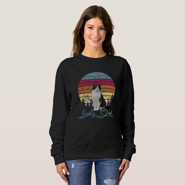 Liebliche Katze Sweatshirt (Vorne ganz)