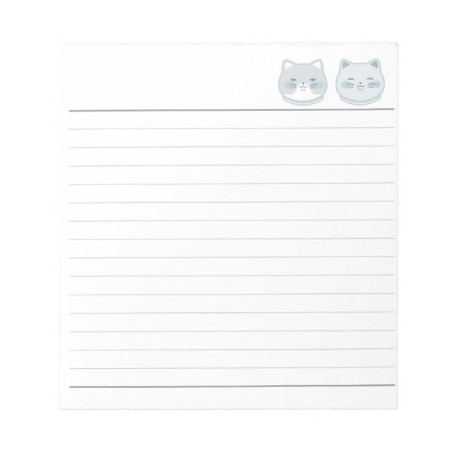 Liebliche Katzen Notizblock (Vorderseite)