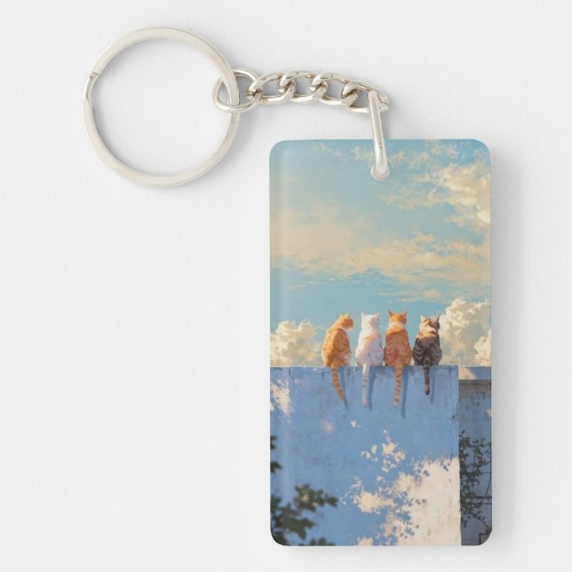 Liebliche Katzen Schlüsselanhänger (Vorderseite)