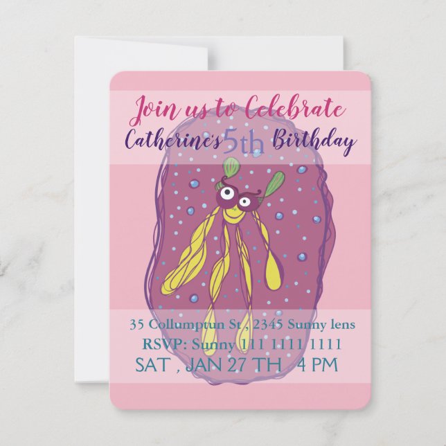 Liebliche Kreatur , Einladung von Kindergeburtstag (Vorderseite)