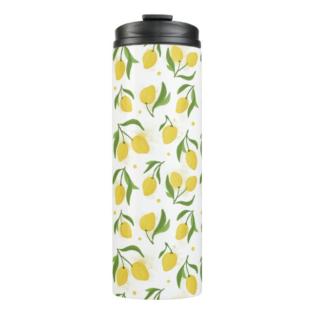 Liebliche Lemon-Gelbgrün-Tubbler-Flasche Thermosbecher (Vorderseite)