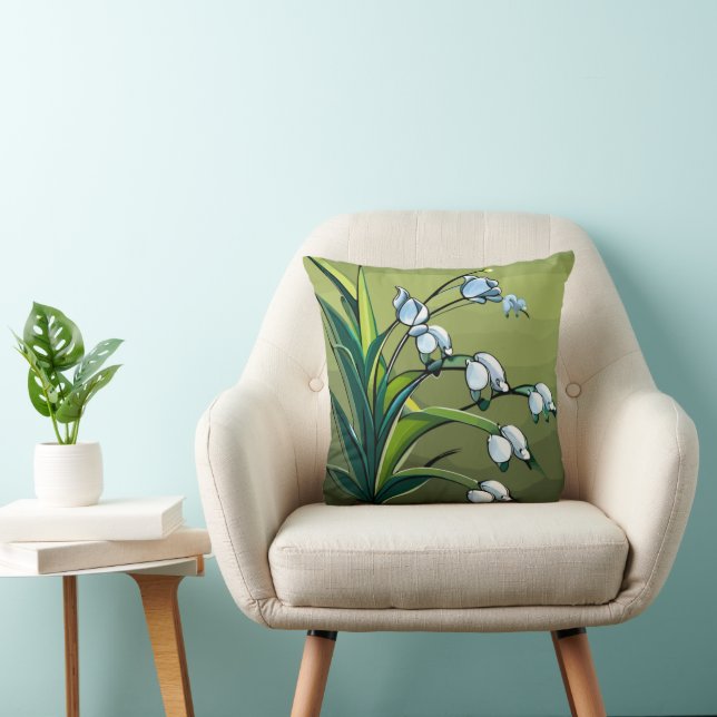 Liebliche Lily: zarter Tanz in springtime Serenity Kissen (Stuhl )