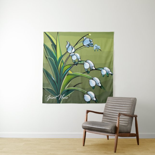 Liebliche Lily: zarter Tanz in springtime Serenity Wandteppich (Beispiel)