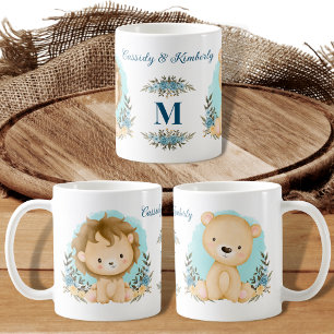 Liebliche Löwen Herr & Mrs. Personalisiert Monogra Kaffeetasse