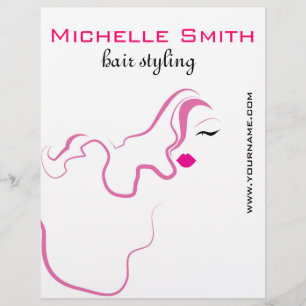 Liebliche Mädchen Ikone rosa Haare Haarstyling Bra Flyer