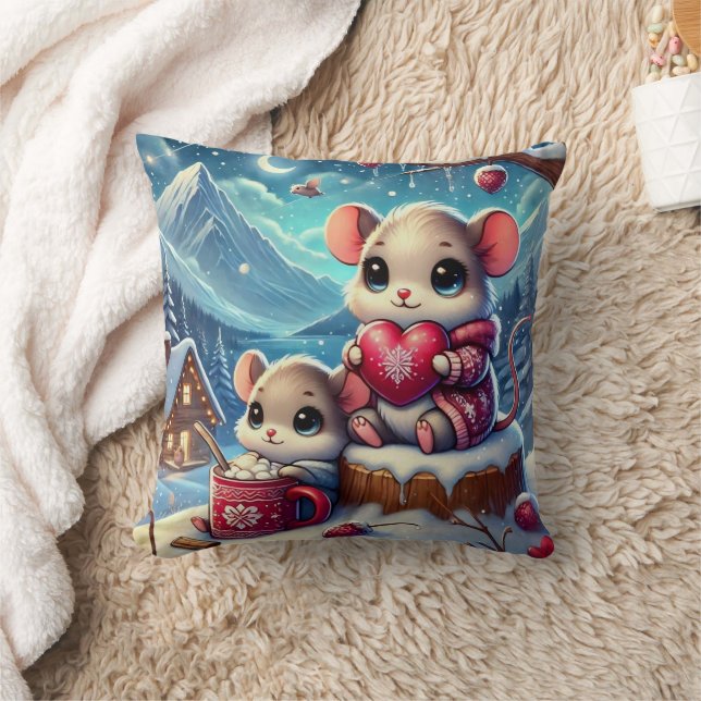 Liebliche Maus Kissen (Decke)