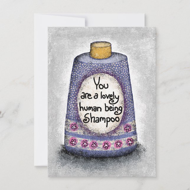 Liebliche menschliche Shampoo-Grußkarte Karte (Vorderseite)