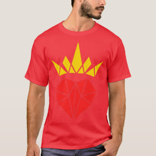 Liebliche Origami Crowned Herz Phantastische Gesch T-Shirt